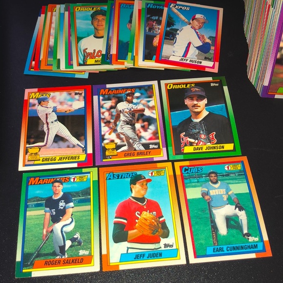 1990 Topps Baseball Cards - Partial Set of 300+ - Picture 3 of 5